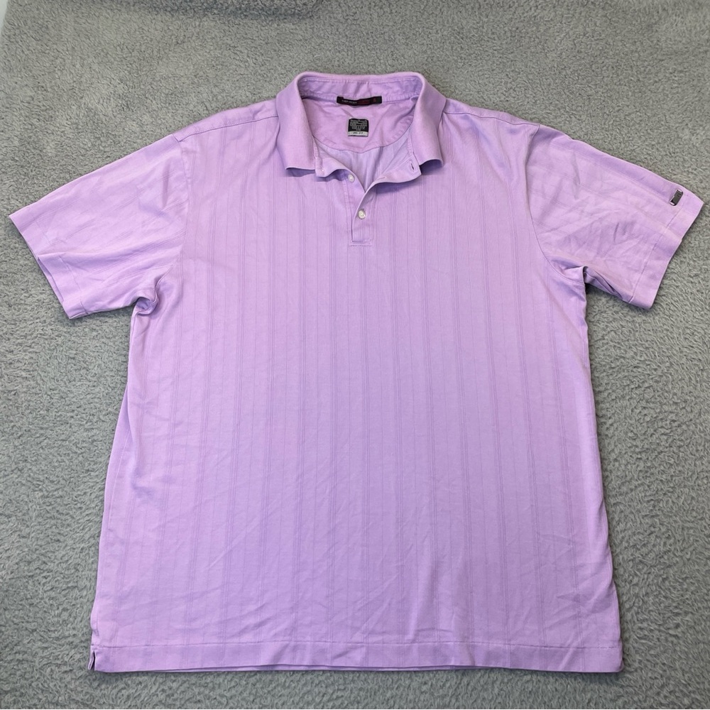 Nike Dri-Fit Tiger Woods Golf Polo Shirt Mens XL Extra Large Purple Athletic